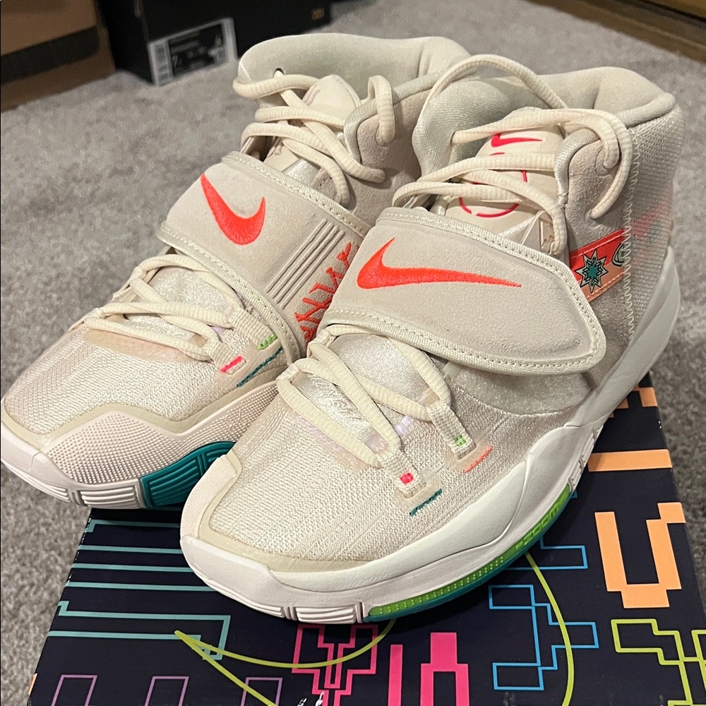 Nike Kyrie 6 N7- Cream, Crimson & Sneakers